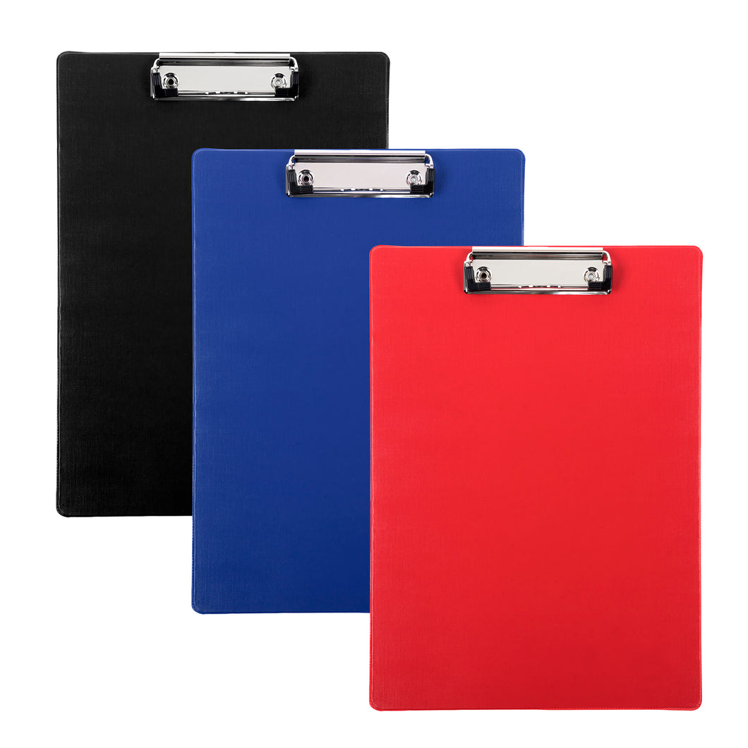 Clipboard PVC A4 Blue Black or Red