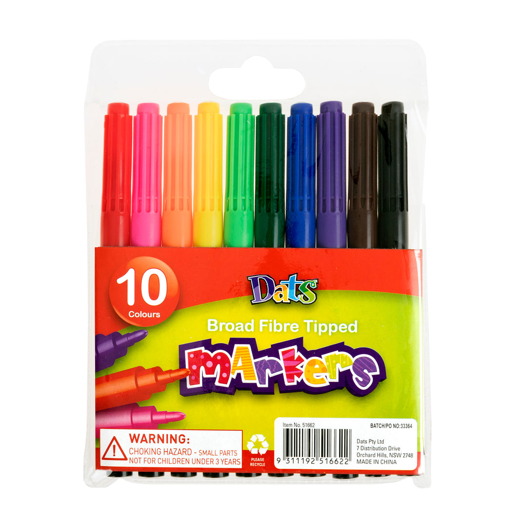 Marker Colour Broad Tip 10pk