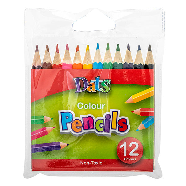 Pencil Colour Half Length 12pk in PVC Wallet