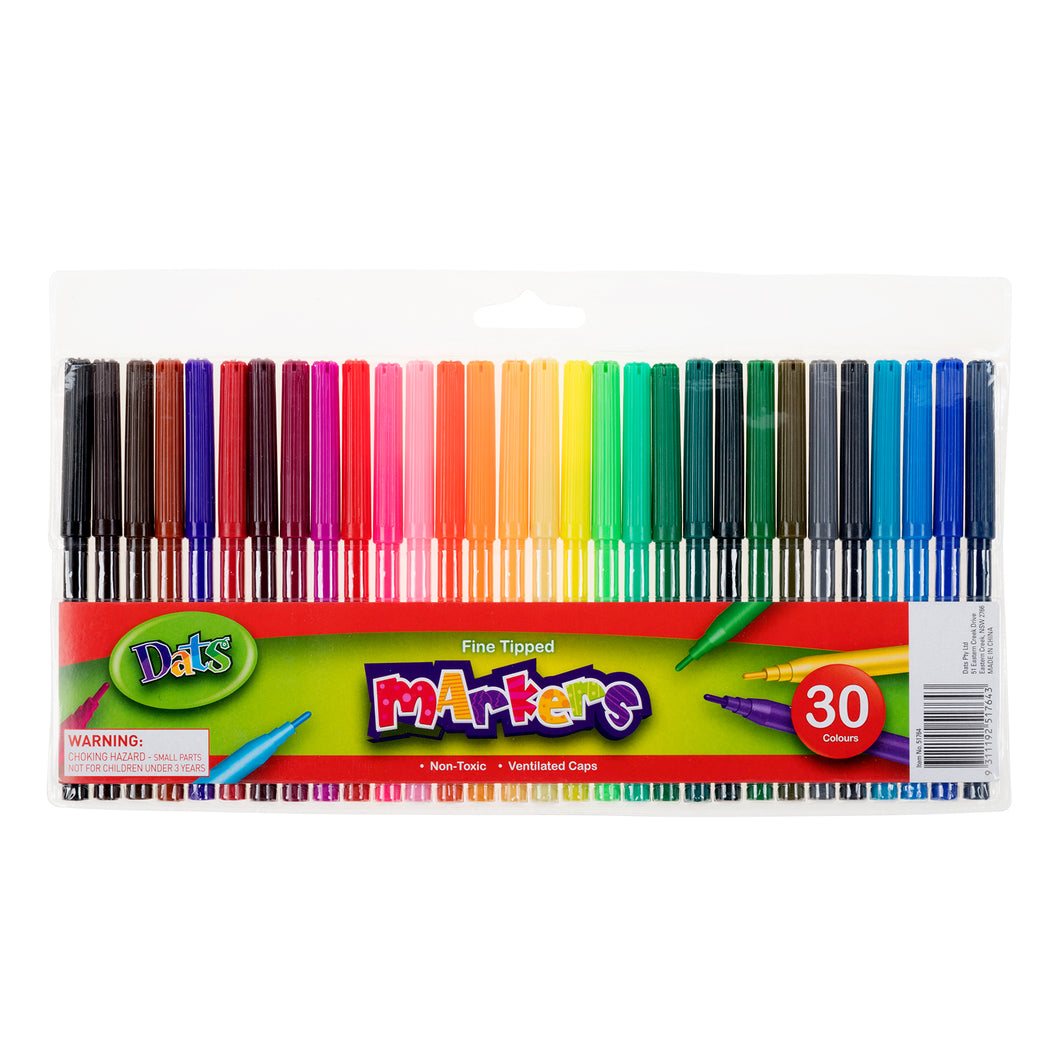 Marker Colour Fine Tip 30pk