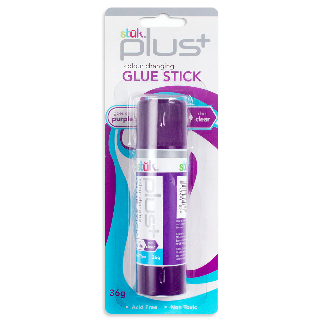 Glue Stick PVP 36g STUK PLUS Purple to Clear