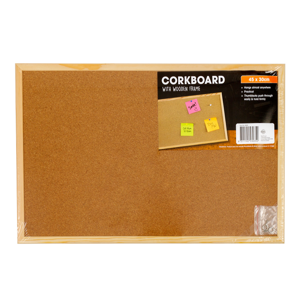 Corkboard Wooden Frame 450x300mm