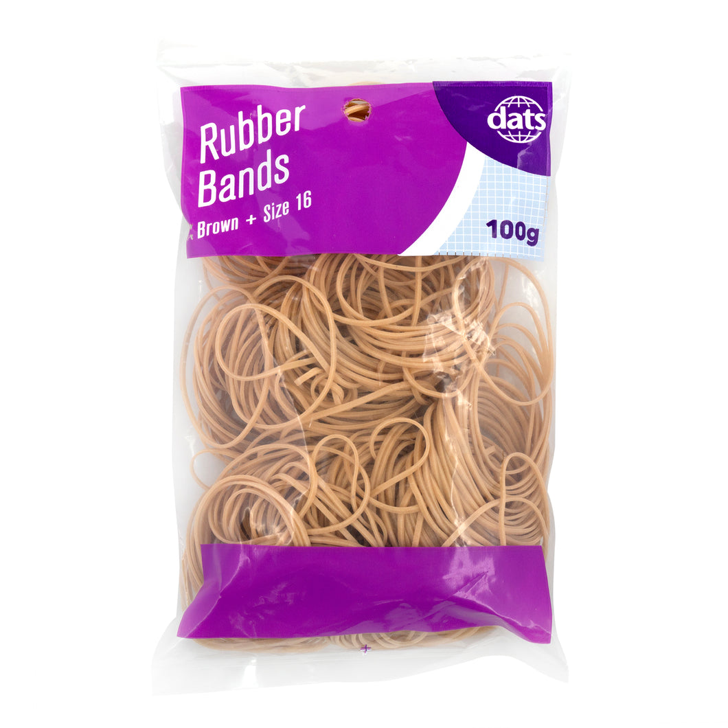 Band Rubber 100g Brown Size 16 63mm x 1.5mm