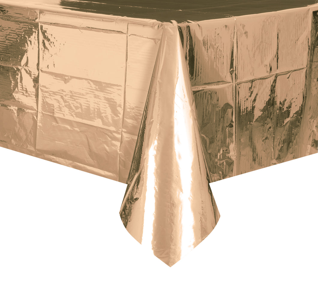 Plastic Tablecloth RECTANGLE - ROSE GOLD FOIL
