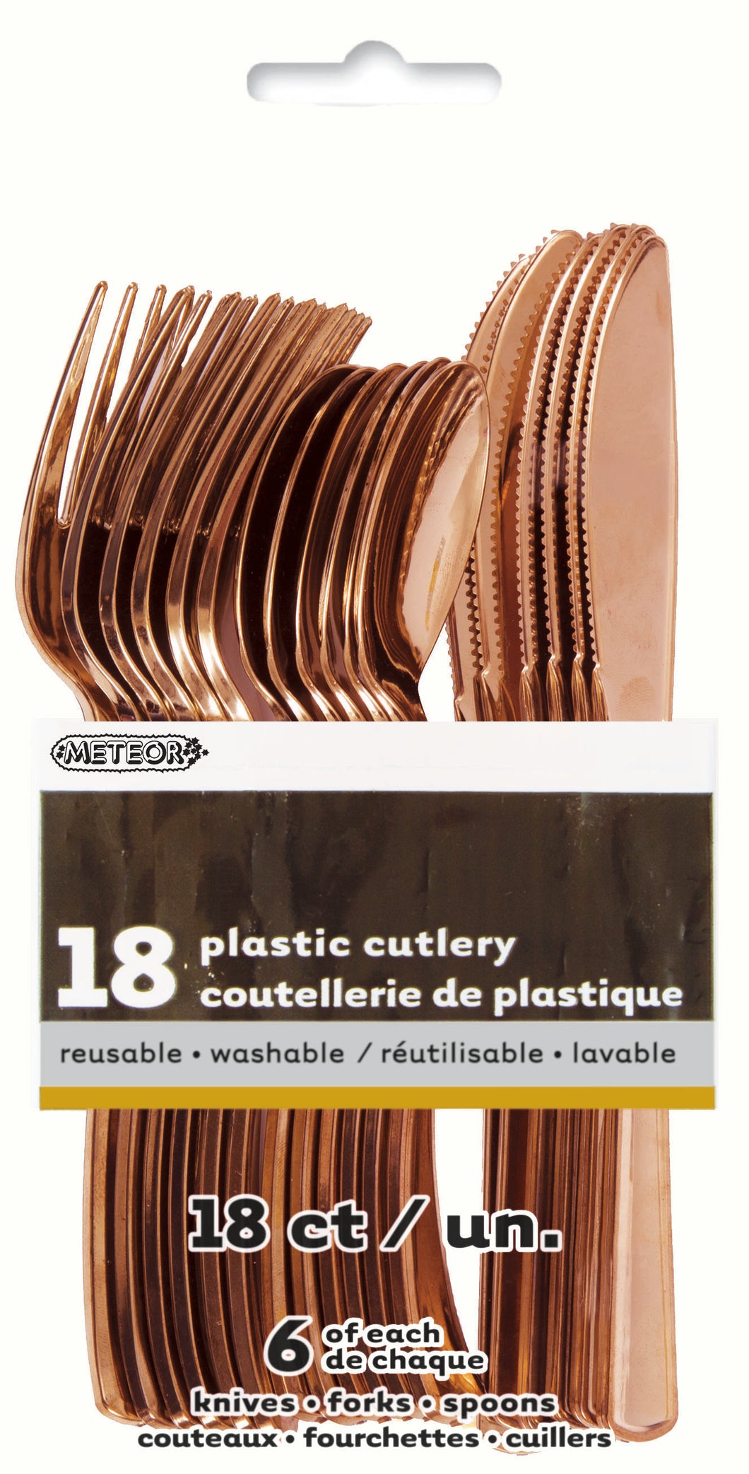 Rose Gold METALLIC 18 Assorted CUTLERY