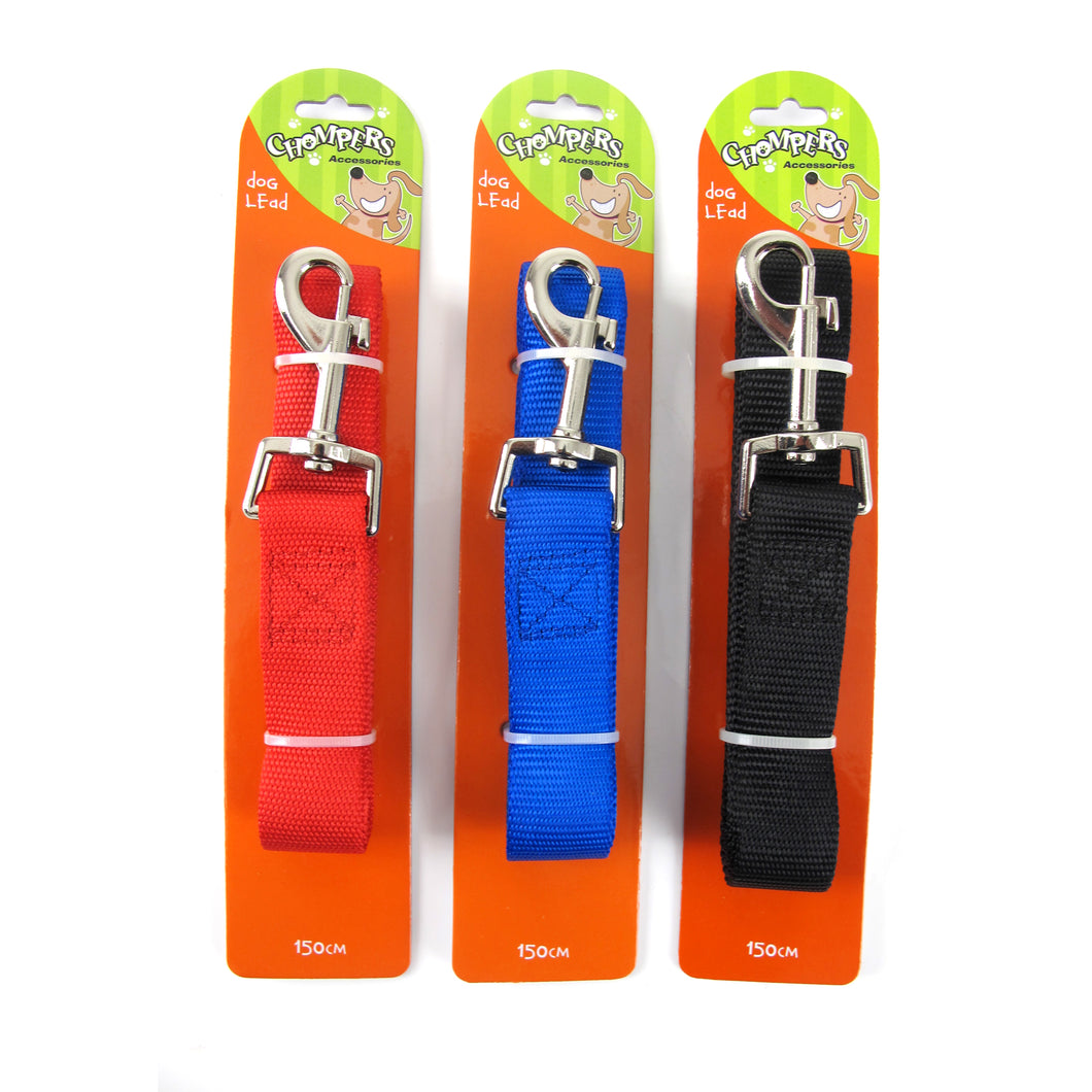 Lead Dog Nylon 3 Asstd Cols 150cm