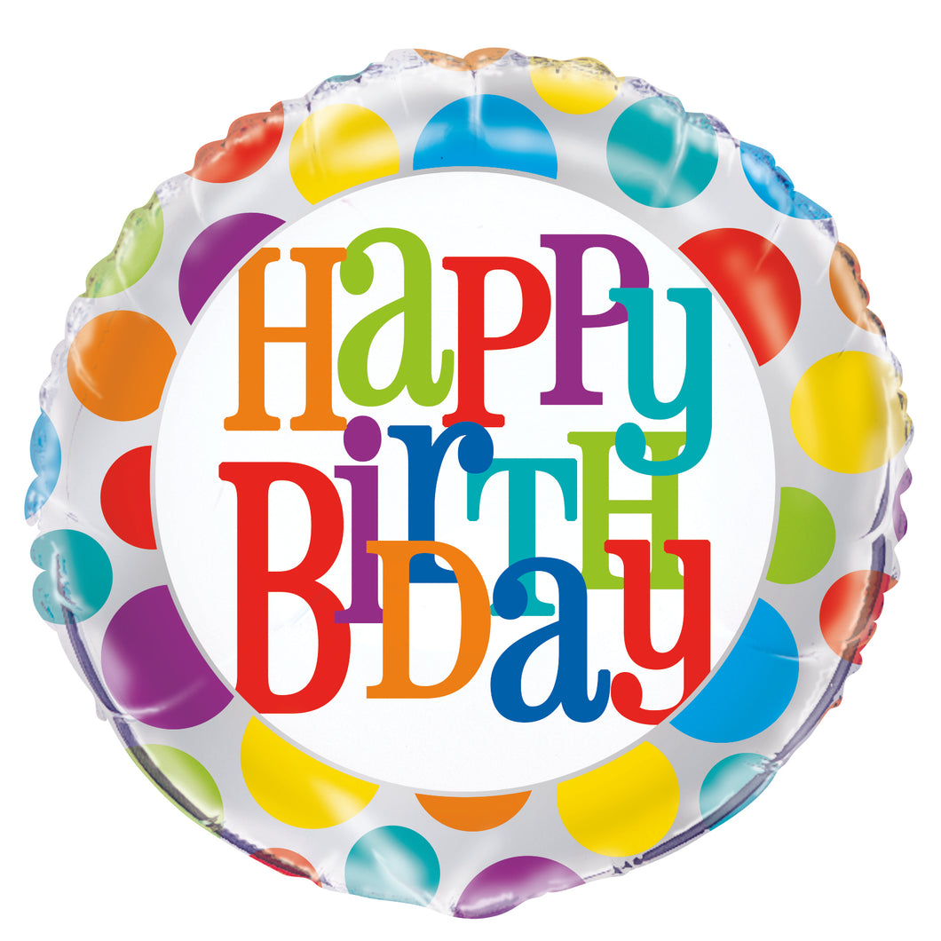 RAINBOW DOT Happy Birthday 18