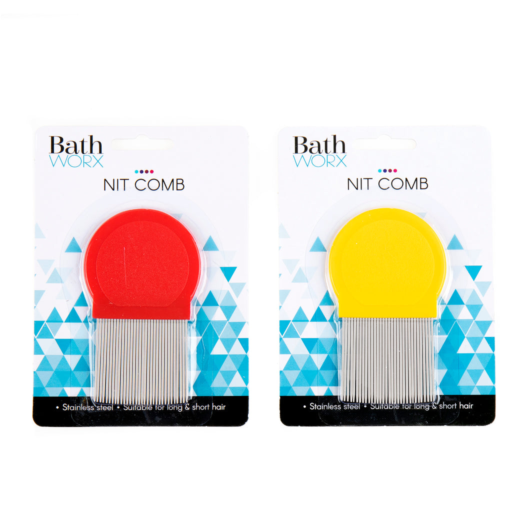 Comb Nit Stainless Steel 1pk 2 Asst Cols