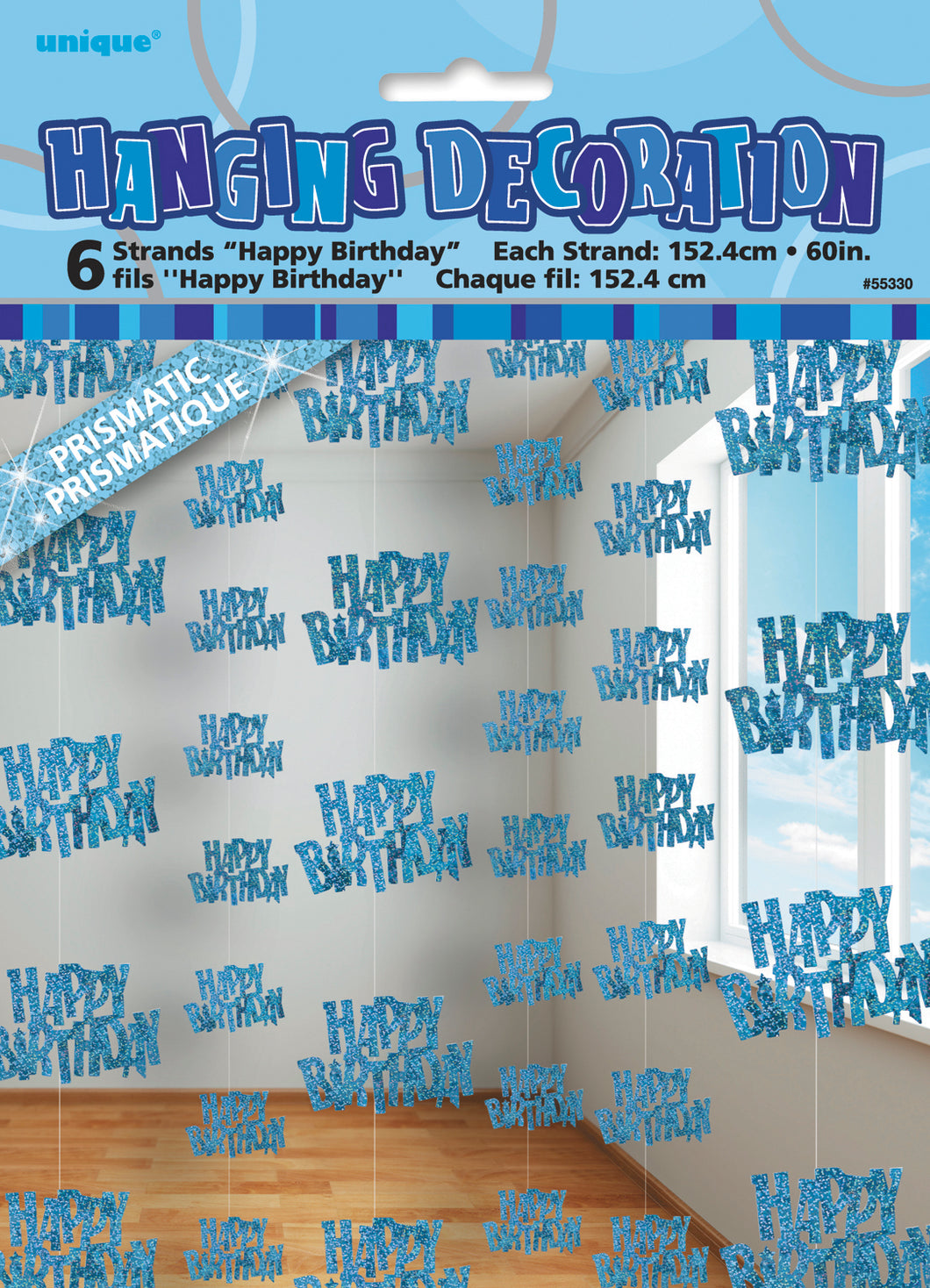 GLITZ BLUE 6 HANG DECO 5ft -HB