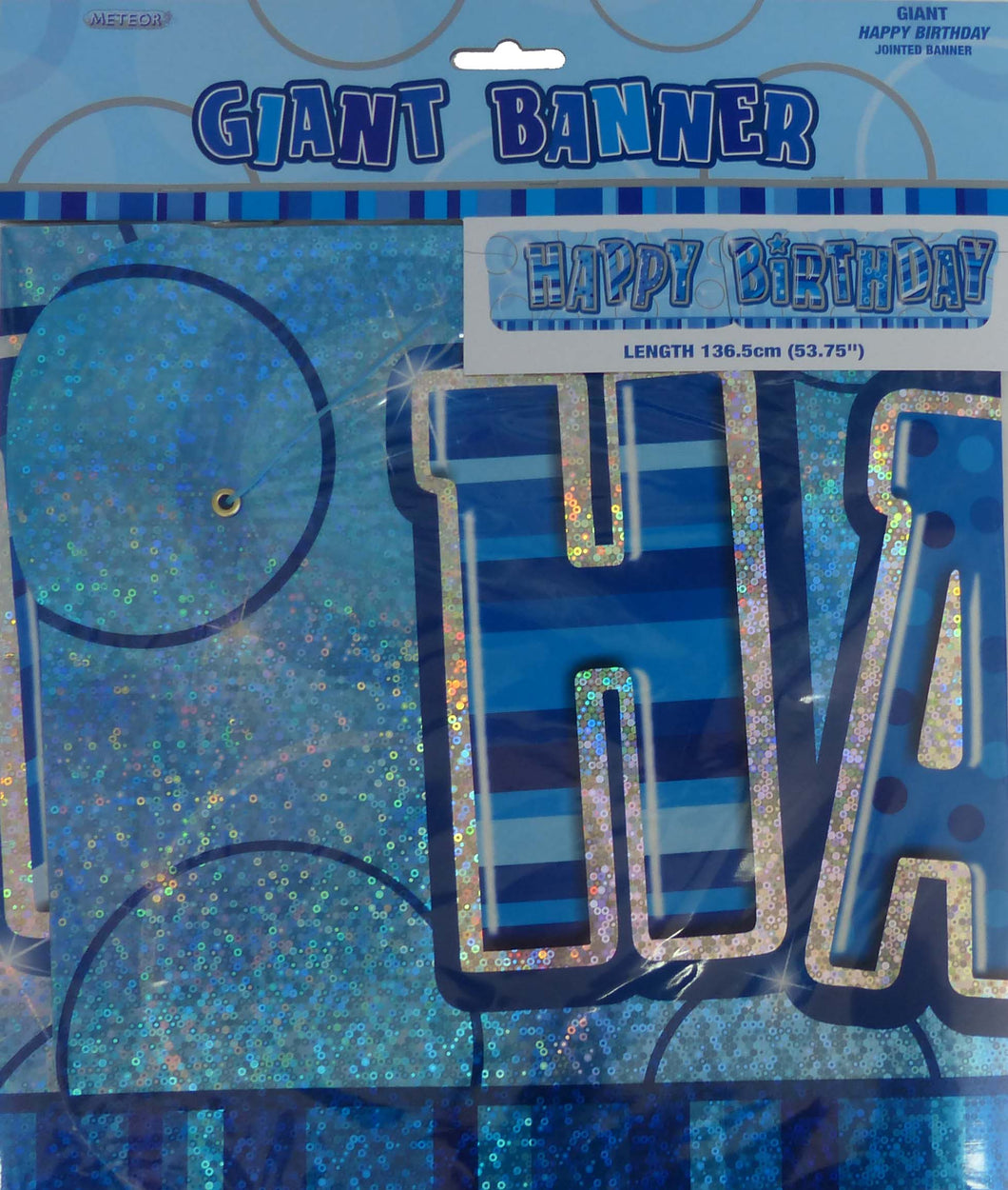 GLITZ BLUE GIANT  Happy Birthday BANNER