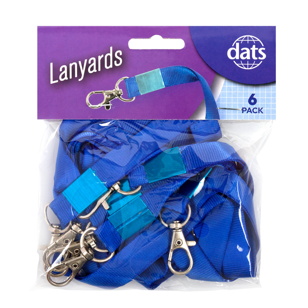 Lanyard Premium Blue 6pk
