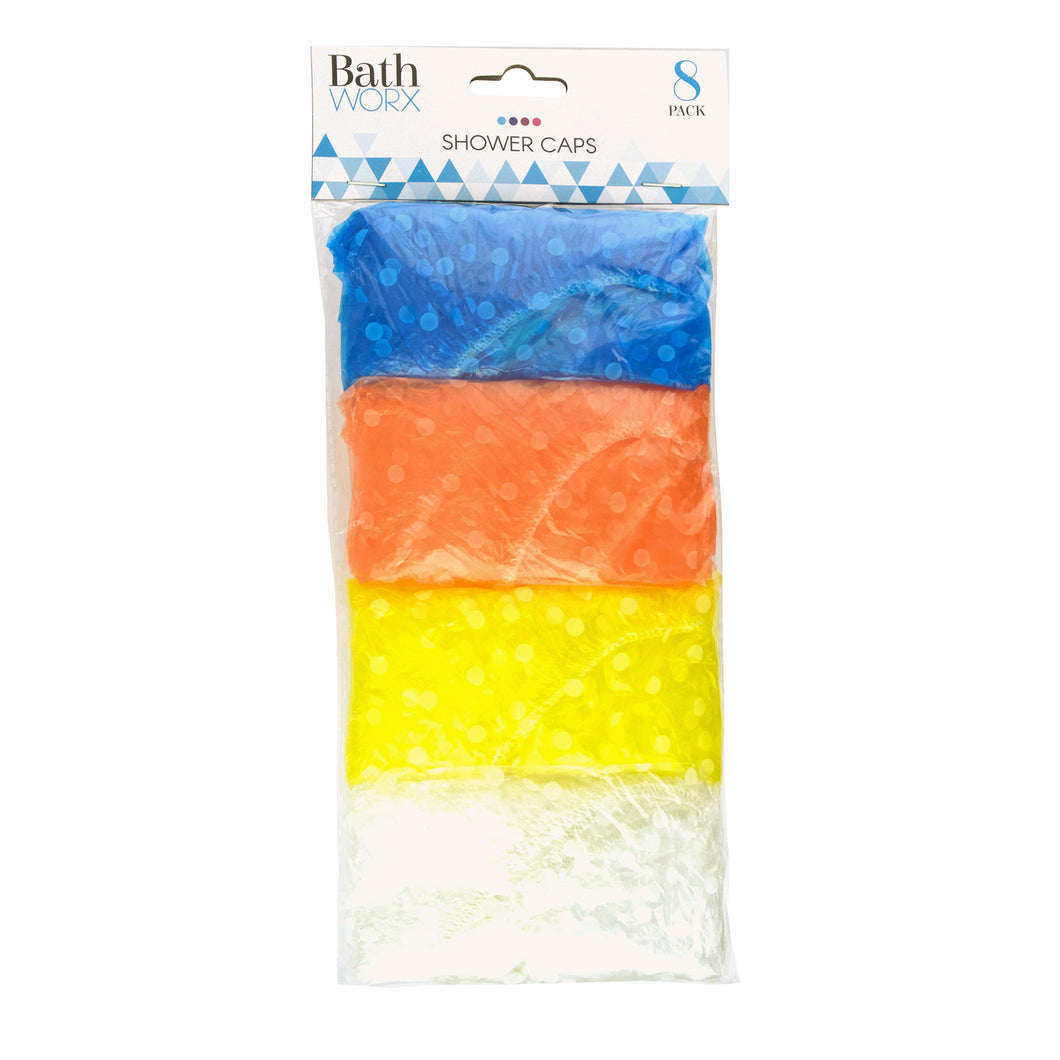 Shower Cap Pk8 Assorted Colours