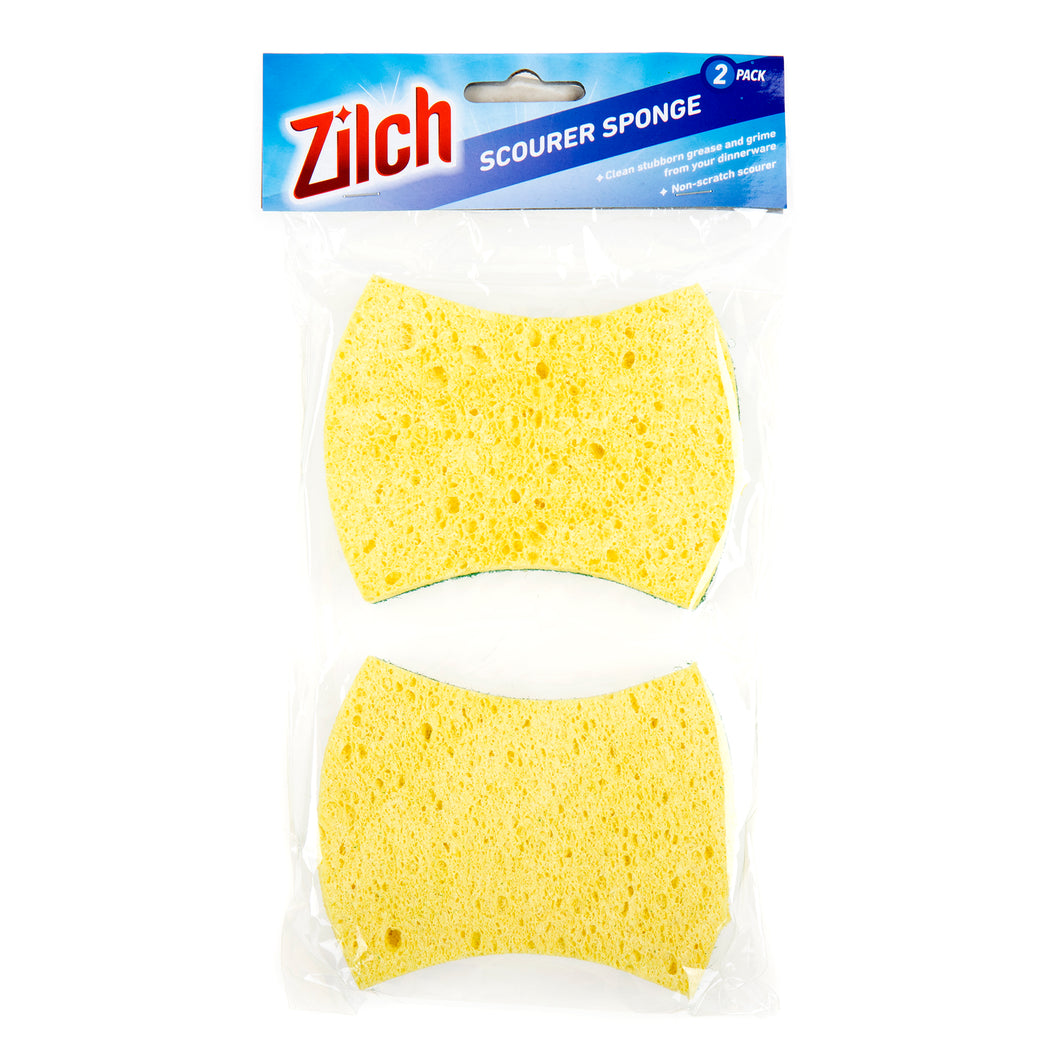 Sponge Cellulose with Scourer Pk2 2 in 1