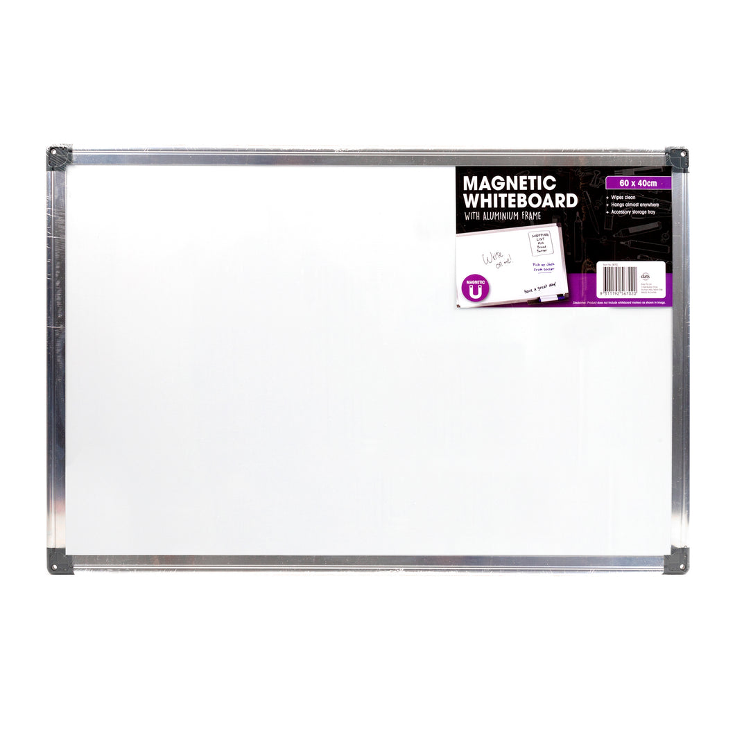 Whiteboard Magnetic Aluminium Frame 600x400mm