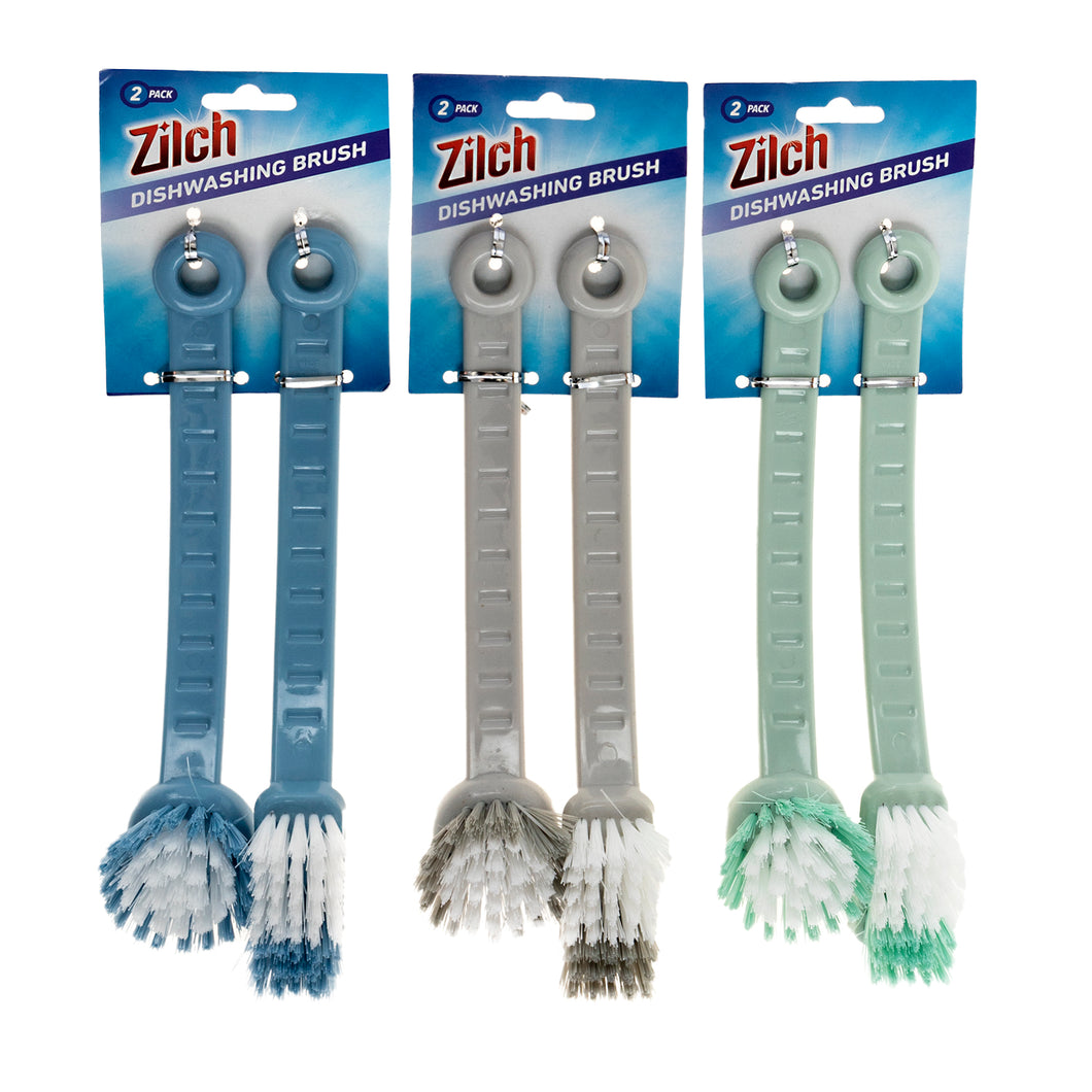 Dishwashing Brush 2PC Set Assorted Colours