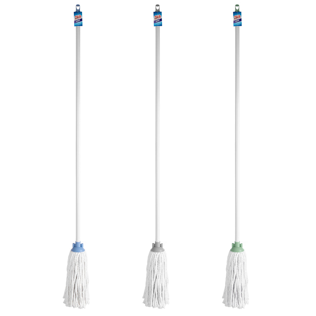 Mop with 1.1m Handle 3 Asst Cols