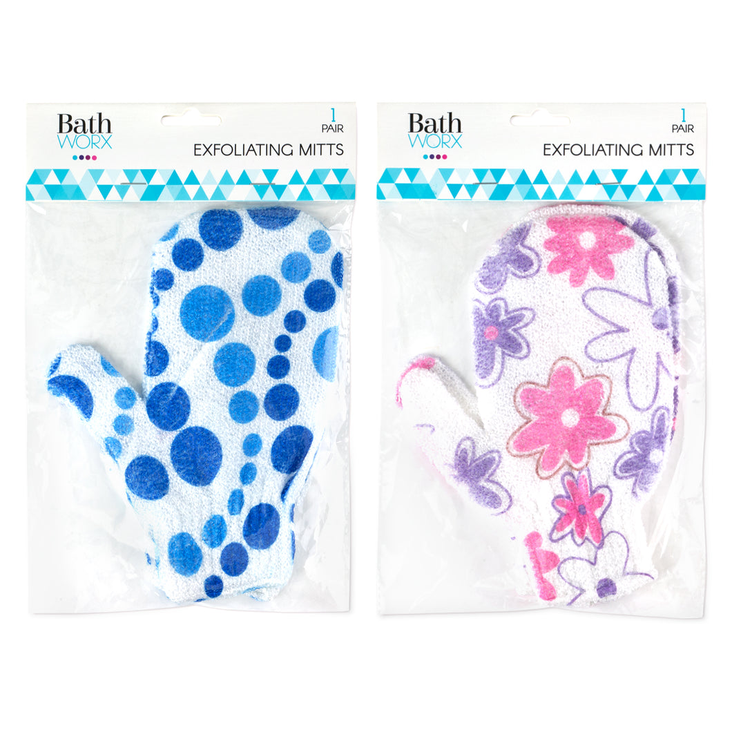 Glove Mitt Exfoliating Pk2 2 Asstd Designs