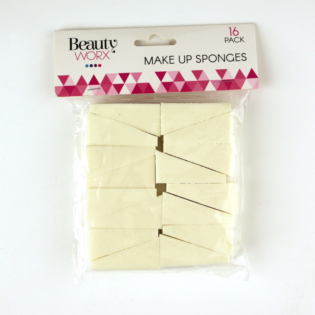 Sponge Cosmetic Wedge White Pk16