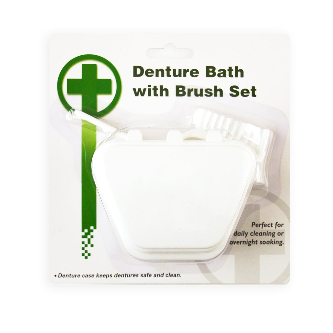 Denture Bath w Brush Set