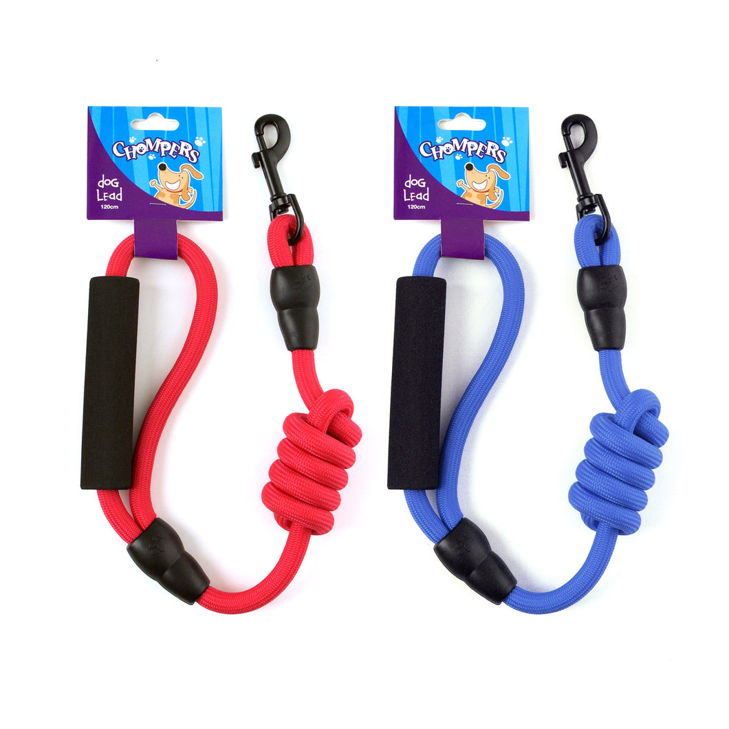 Lead Dog L120cm 2 Asstd Colours Red or Blue
