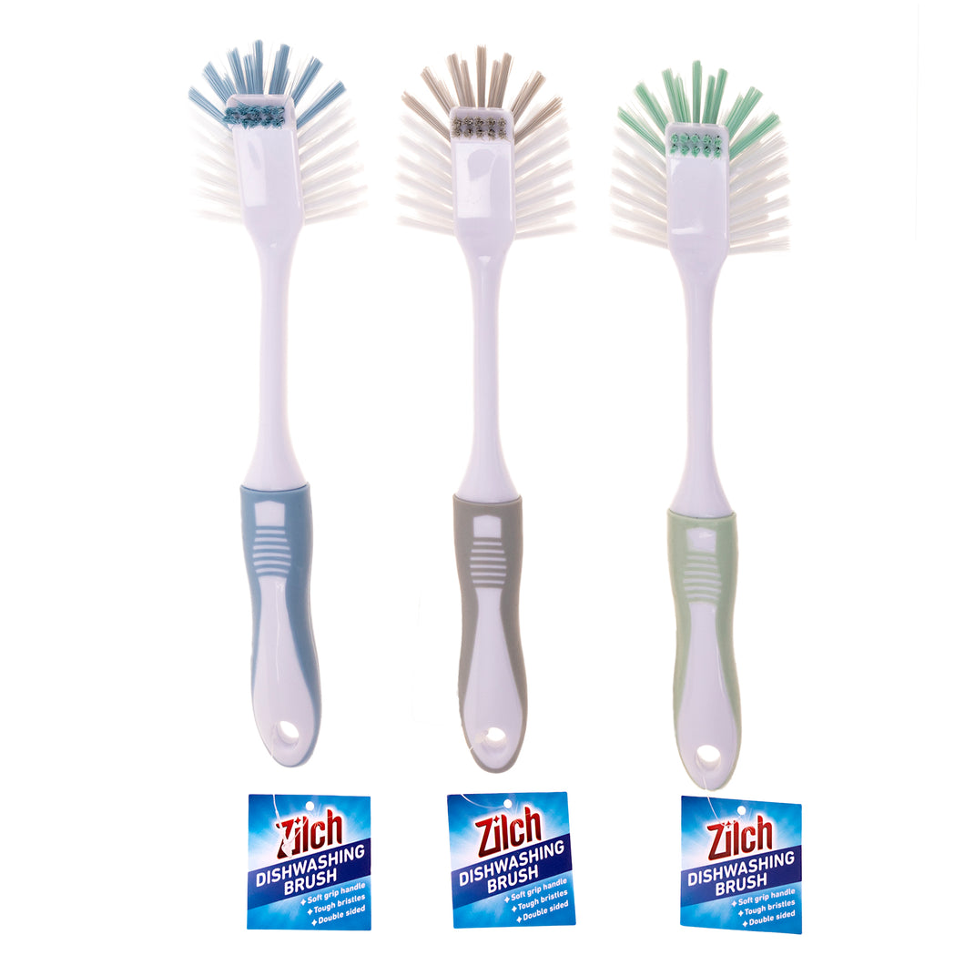 Dishwashing Brush Double-sided 3 Asstd Cols