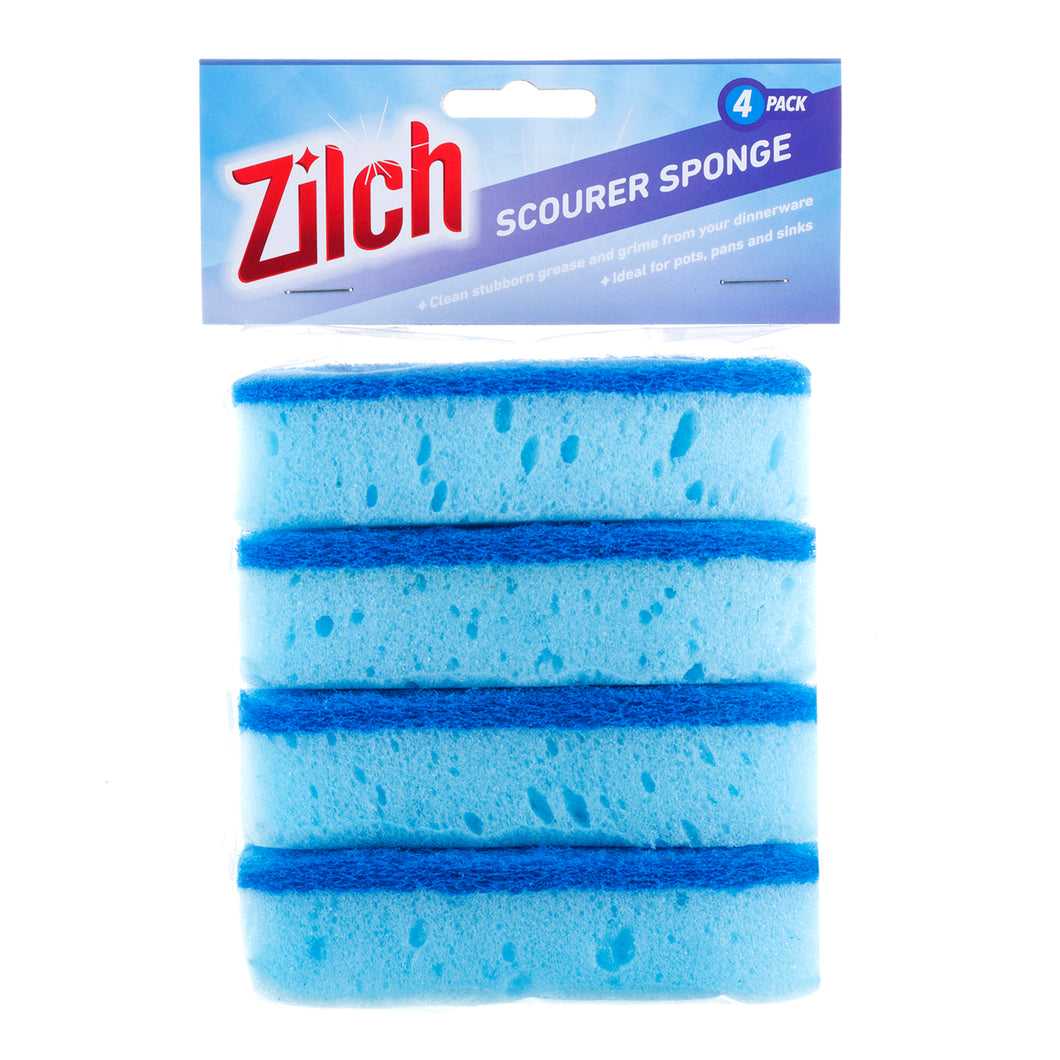 Sponge Coral with Scourer 2 in 1 Pk4
