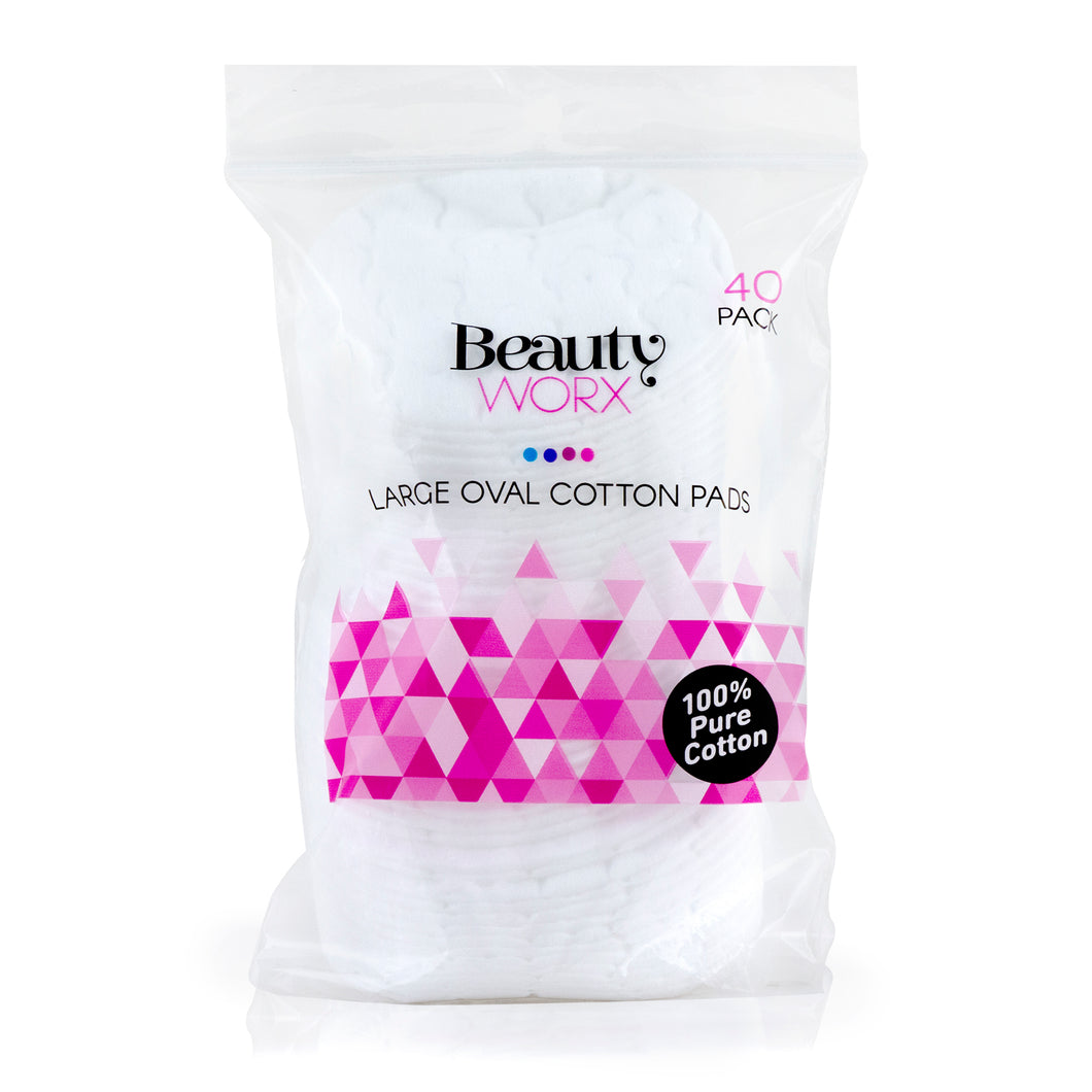 Cotton Pads Large Oval Embossed Pk40