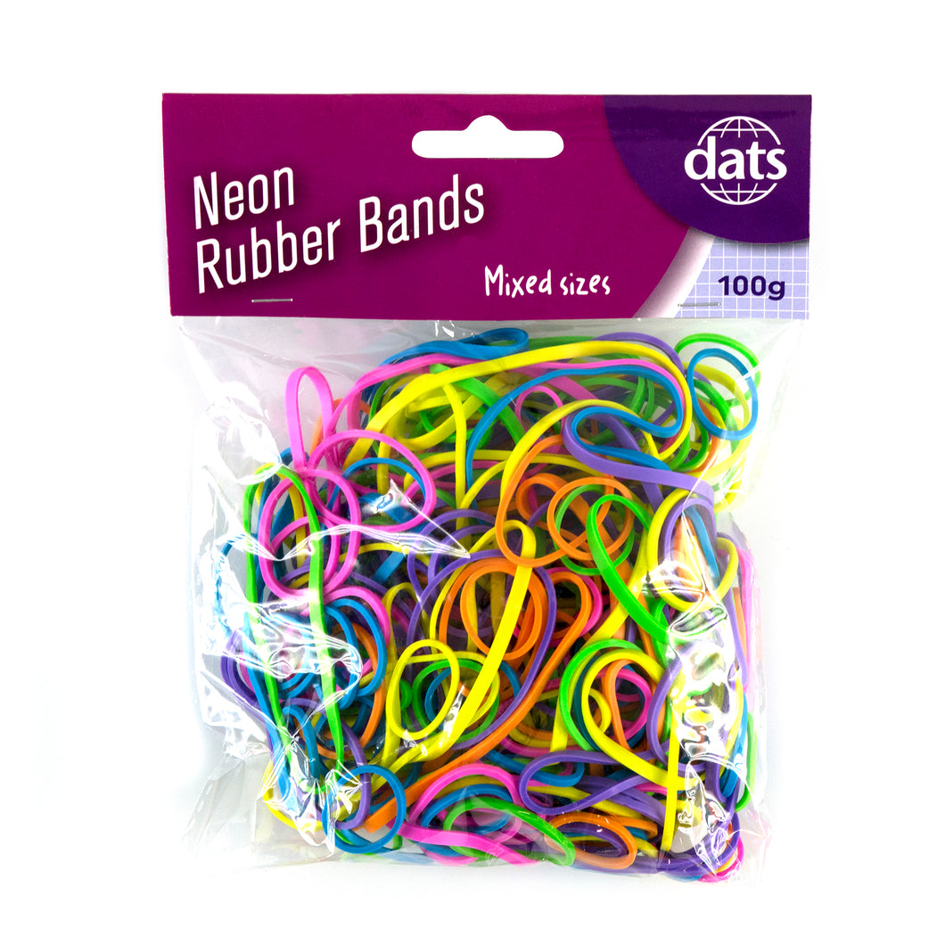 Band Rubber 100g Mixed Cols