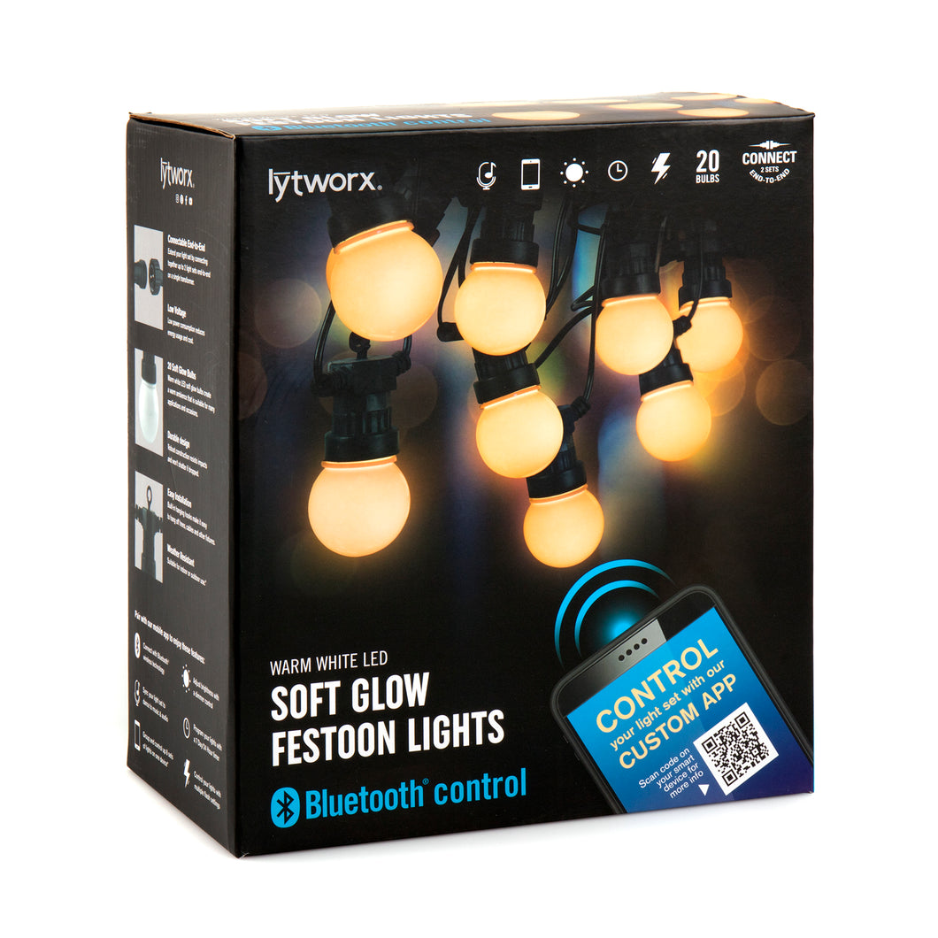 Light Festoon W.White Connect w Bluetooth Transformer Pk20