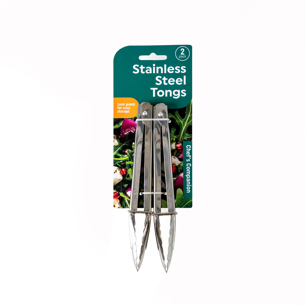 Tongs Stainless Steel 7inch 18cm Pk2