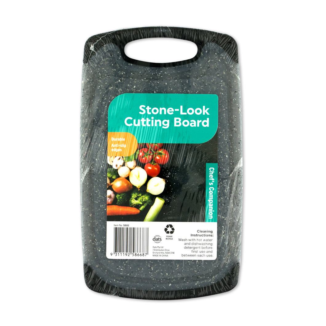 Cutting Board PP Stone Look w TPR 25x15x0.8cm