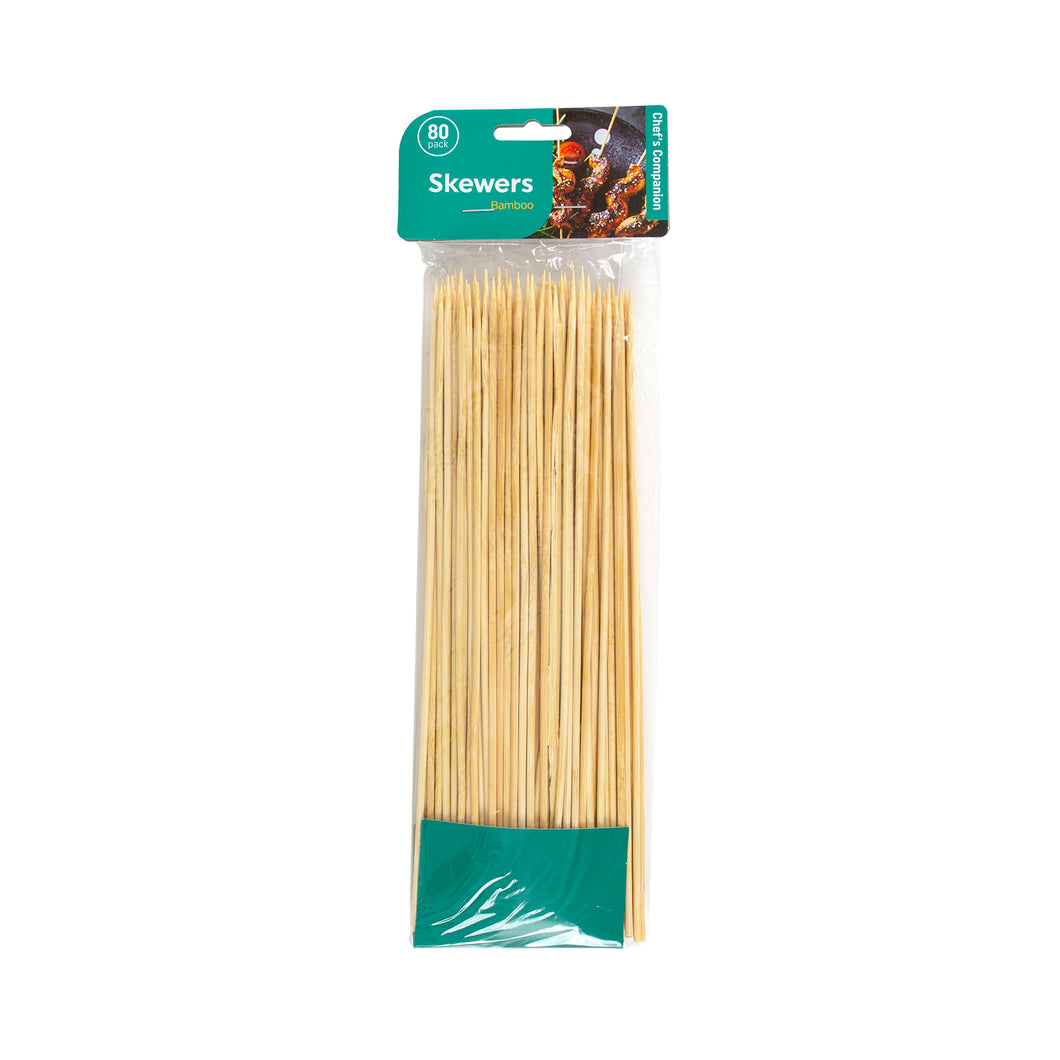 Skewer BBQ Bamboo 25cmx3mm Pk80