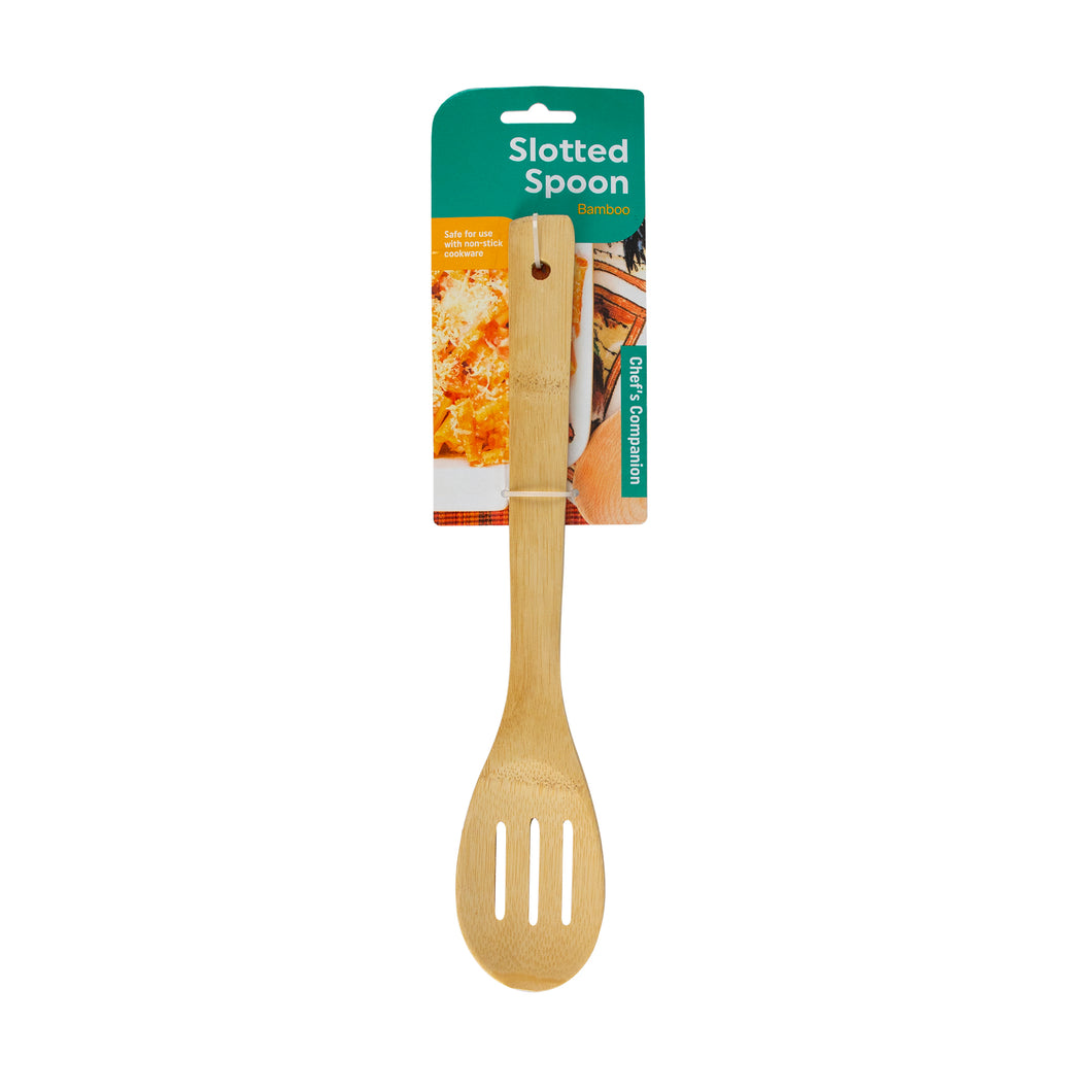 Spoon Slotted Bamboo 29x6cm