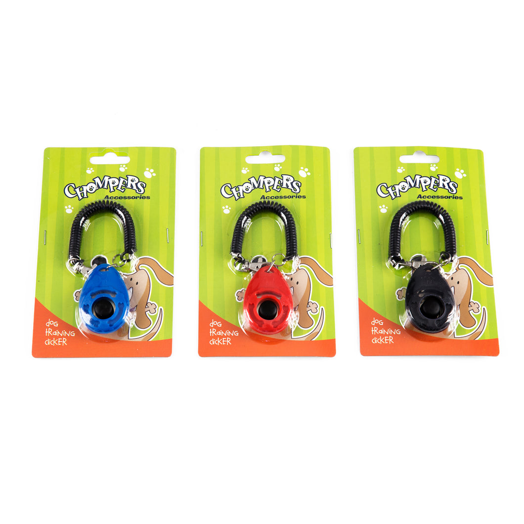 Dog Training Clicker 3 Asstd Colours Pk1