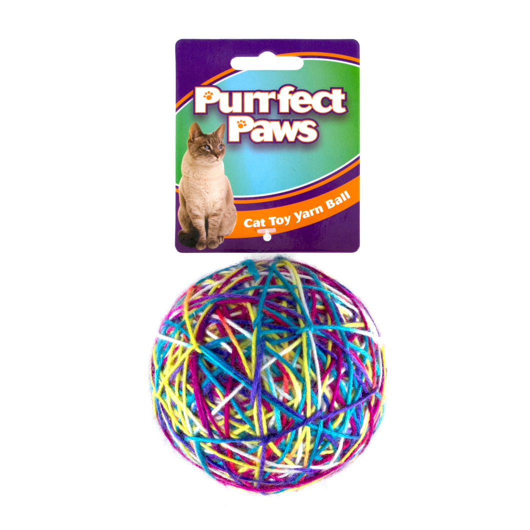 Cat Toy Colourful Yarn Ball Large