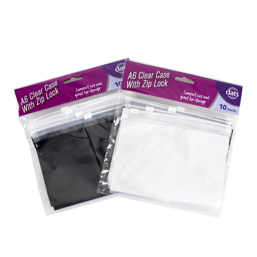 Case Zip Clear A6 10pk
