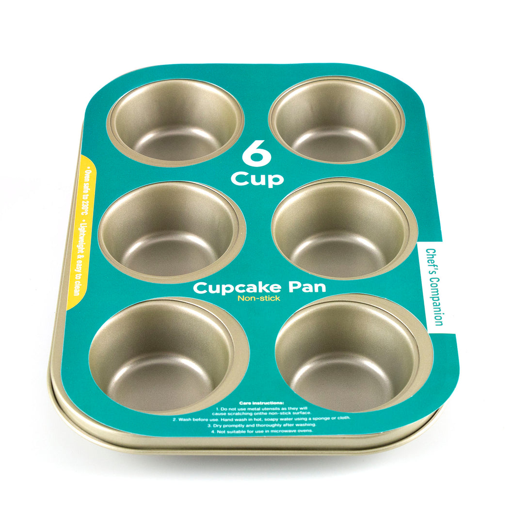 Cupcake Tray 6 Cup Non-stick Champagne Col 26x18x3cm