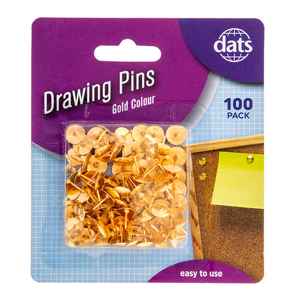 Pin Drawing Gold 100pk