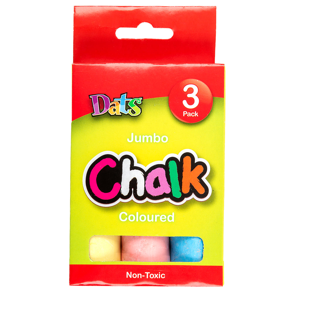 Chalk Jumbo Coloured 3pk in Col Box