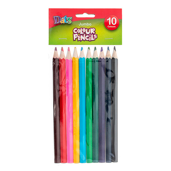 Pencil Coloured Jumbo 10pk