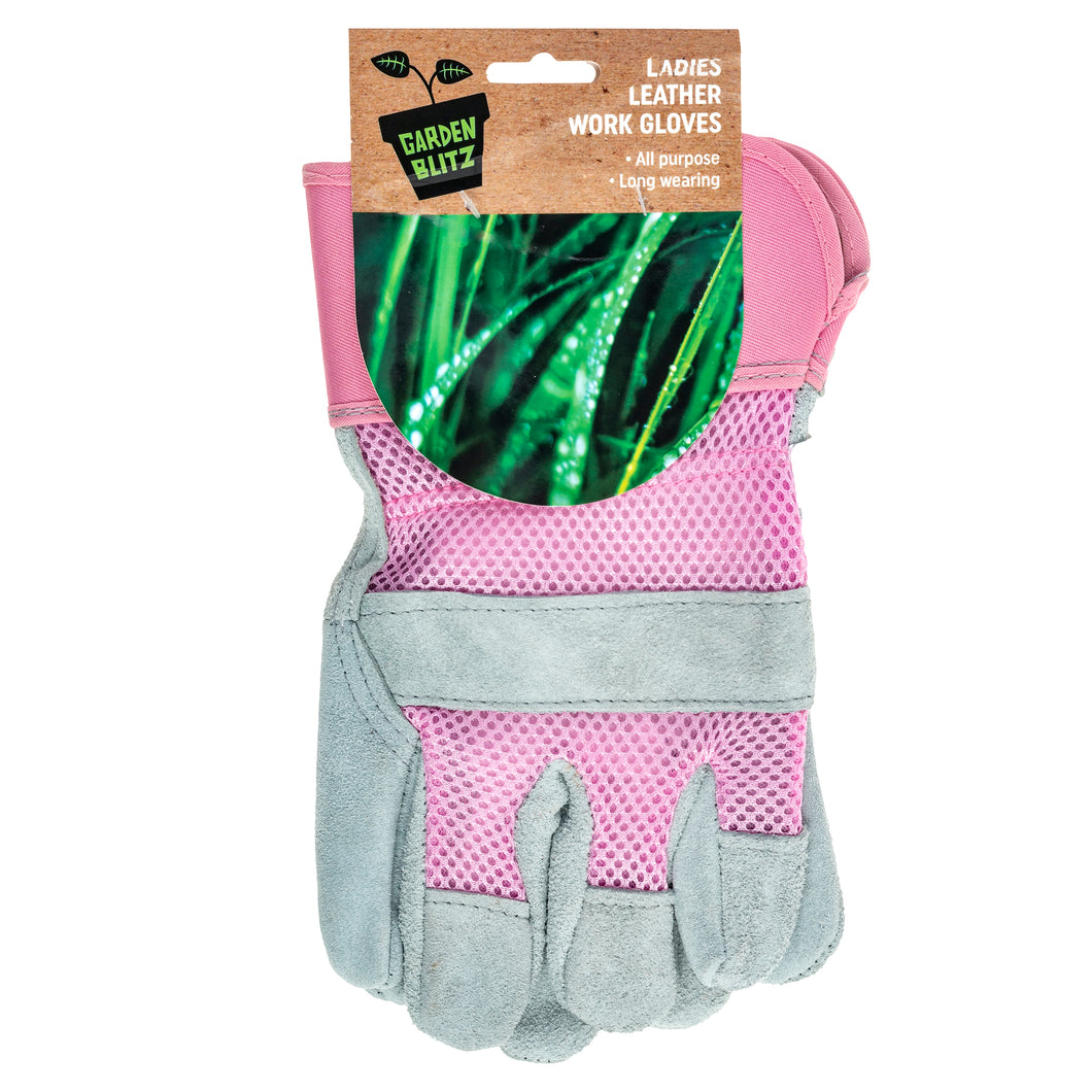 Gloves Ladies Leather Work 1pk