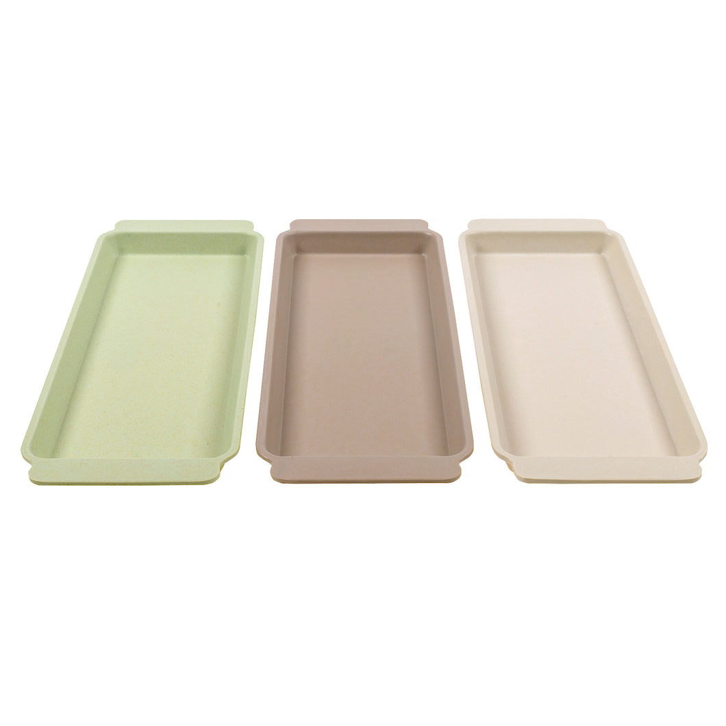 Matte Melamine Tray Platter 3 Asstd 38.x14.4x2cm