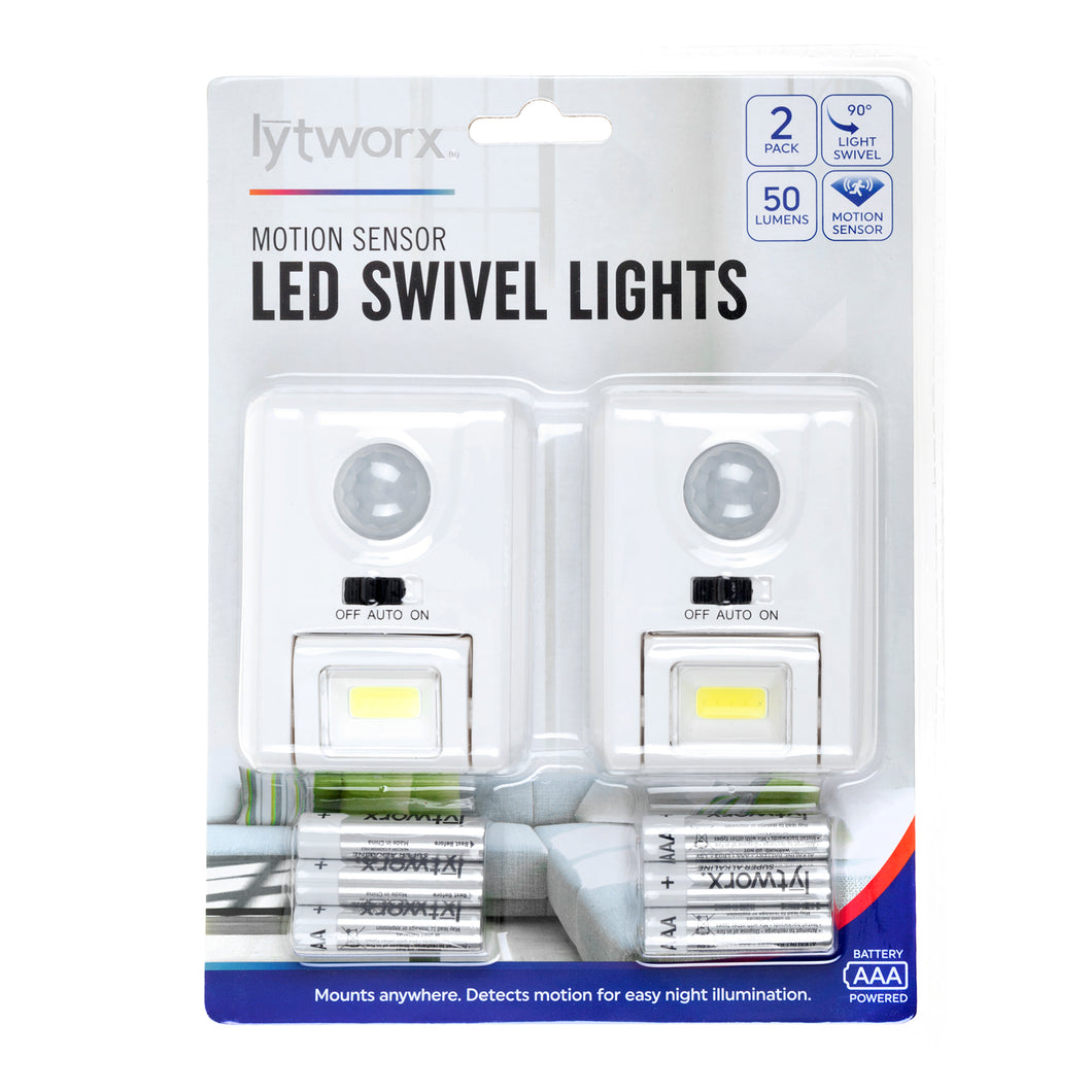 Light Swivel Motion Sensor COB Led Pk2 B/OP PDQ