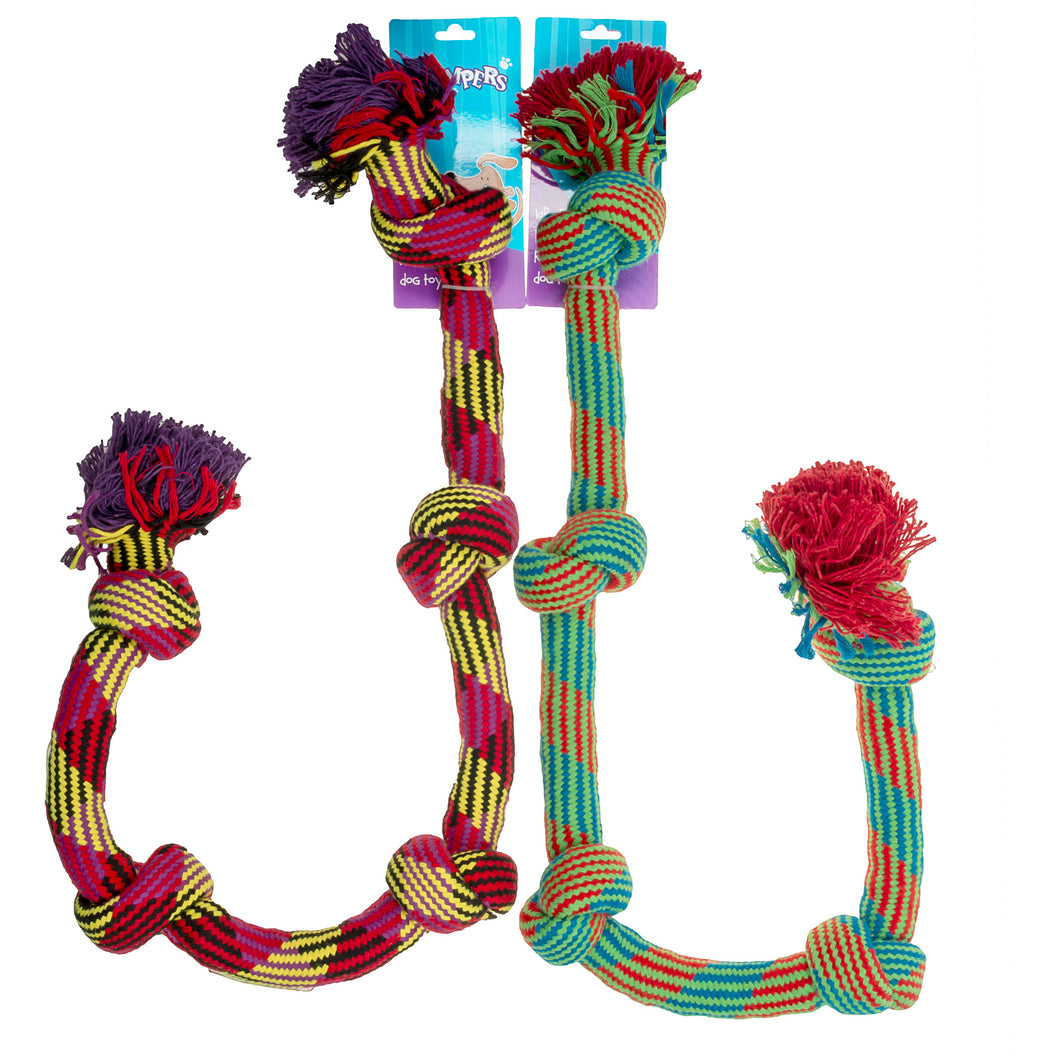 Dog Knotted Rope Toy Large L104cm 2 Asstd Colours