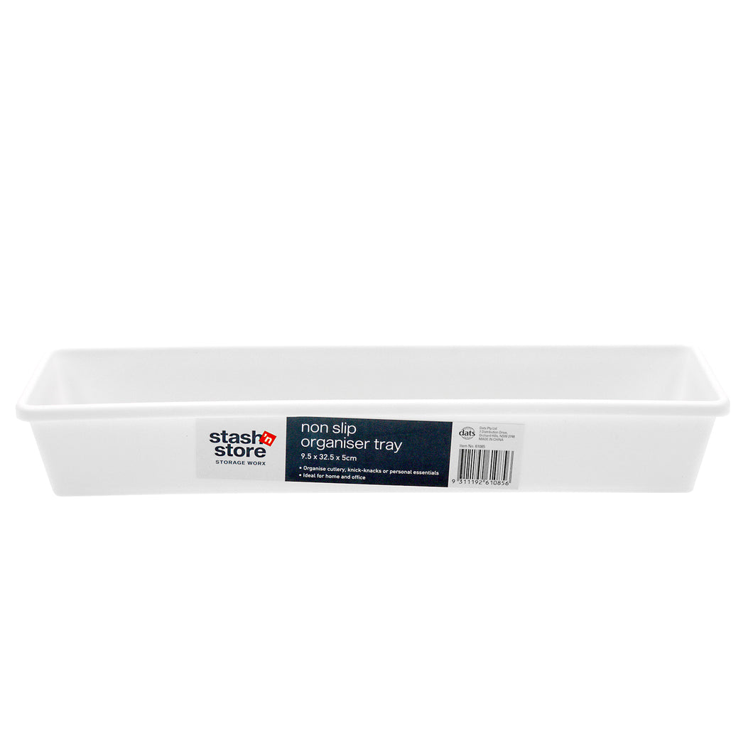 Shelf Organiser Non Slip Tray 9.5X32.5X5CM