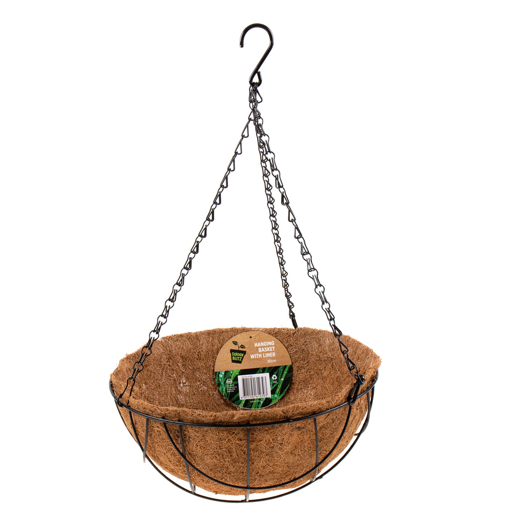 Hanging Basket w/ Liner 30cm