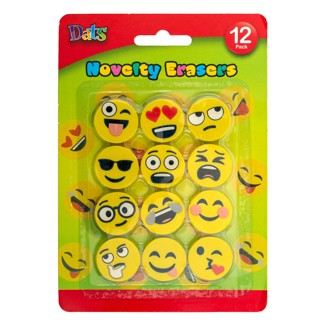Eraser Smiley Face 12pk