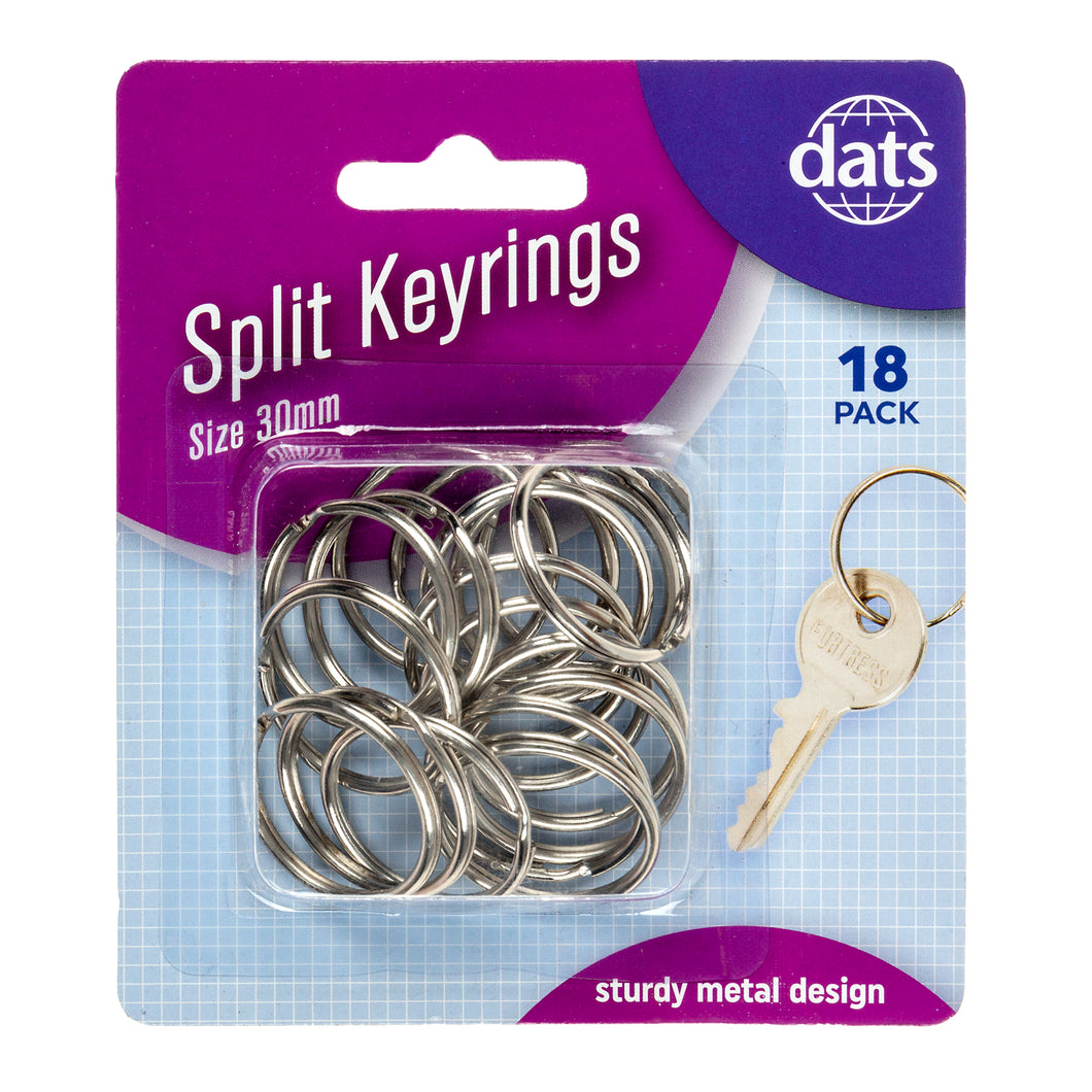 Keyring Split Ring 30mm 18pk