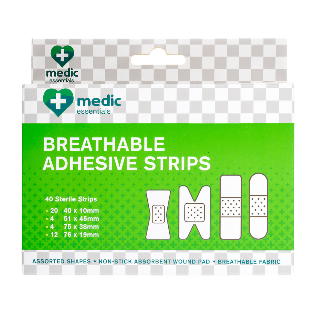Bandage Sterile Adhesive 4 Asstd Shapes Pk40