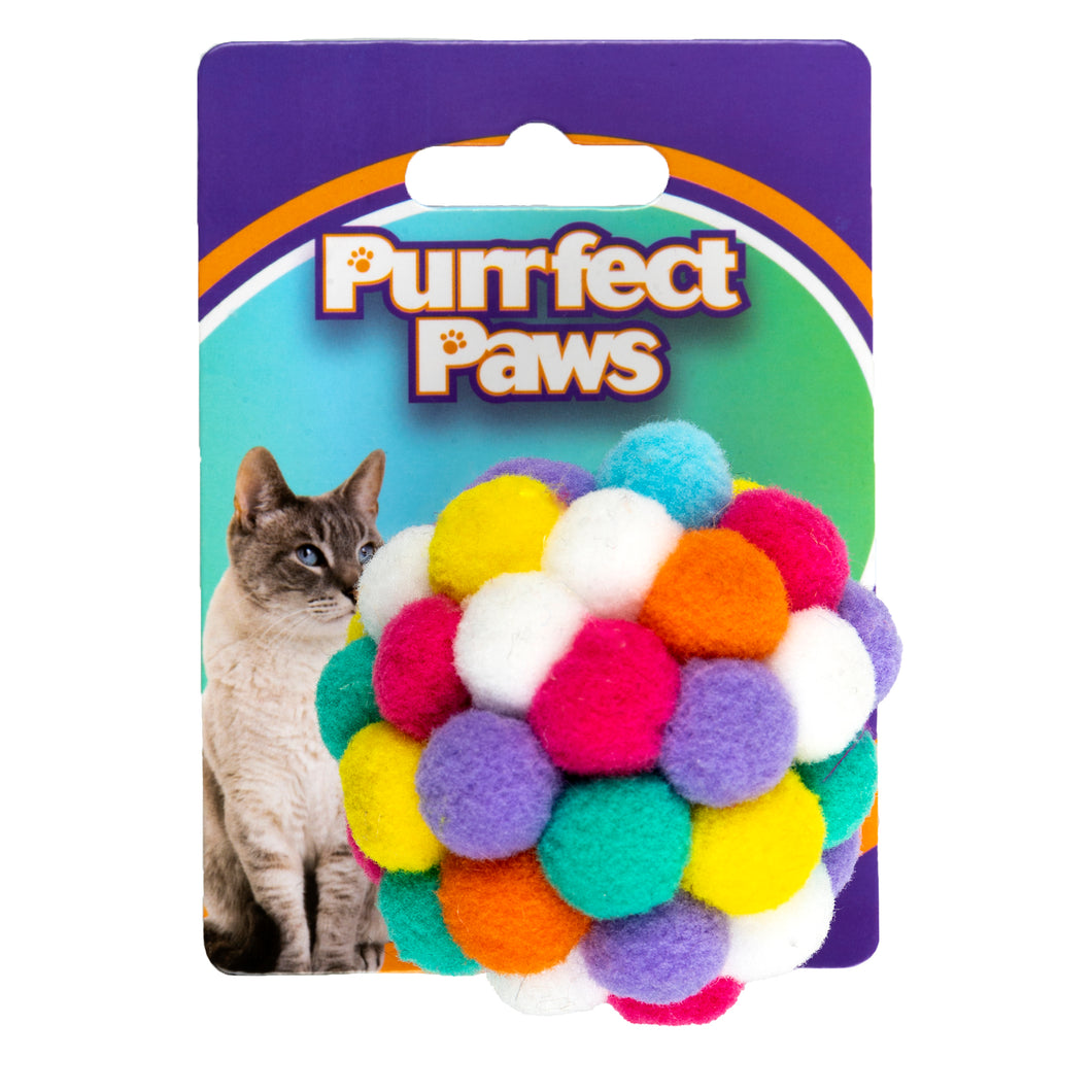 Cat Toy Colourful Pom Pom Ball